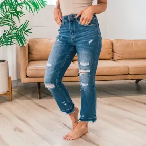 Risen Ember Released Hem Straight Jeans