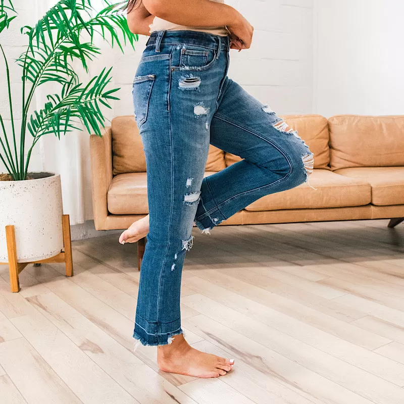 Risen Ember Released Hem Straight Jeans