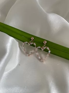 Rose Gold Heart Earrings