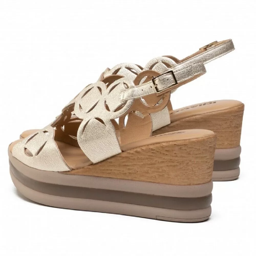 Scarpa donna IGI&CO - Art. 7179022 sandalo con zeppa platino casual