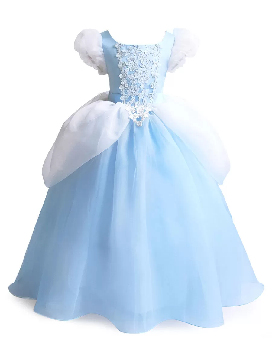 Short Sleeves Pleated Kids Party Dresses Flower Girl Dresses Jewel Neck