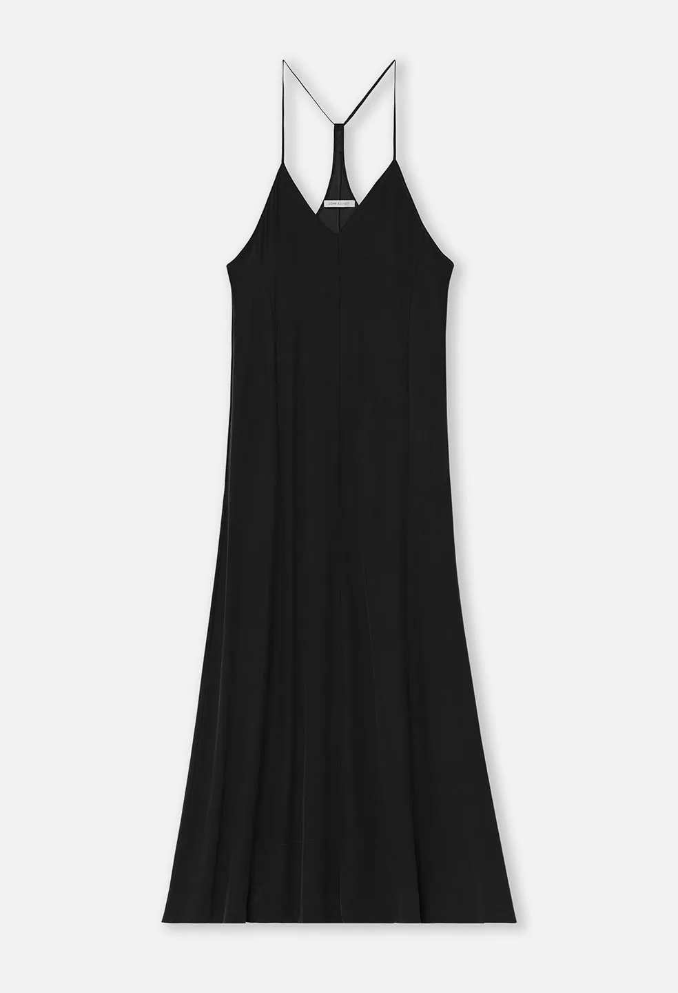 Silk Racerback Midi Dress / Black