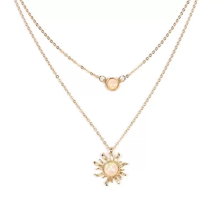 Sunflower Opal Layered Necklace