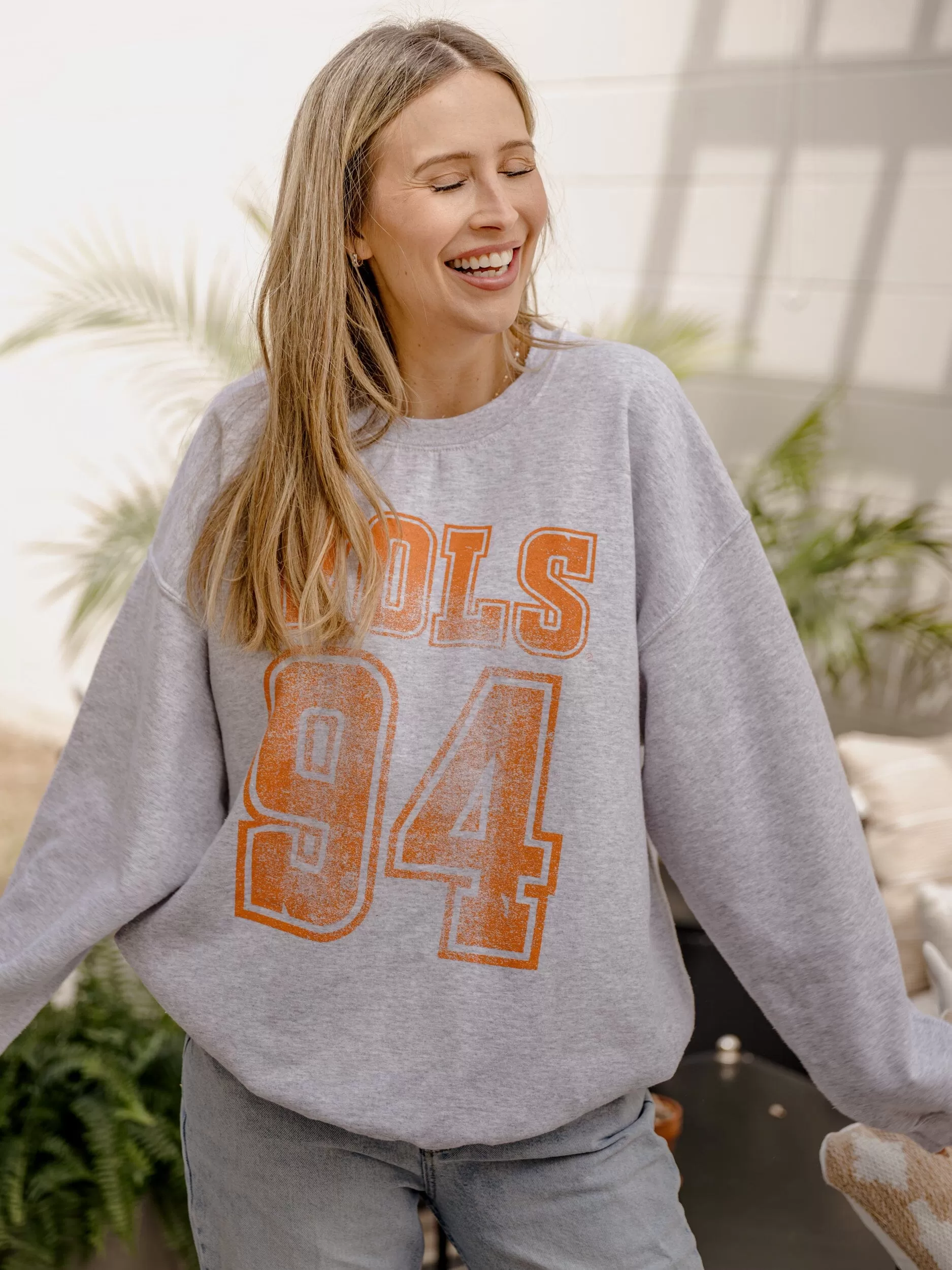 Tennessee Vols Player Ash Gray Thrifted Sweatshirt