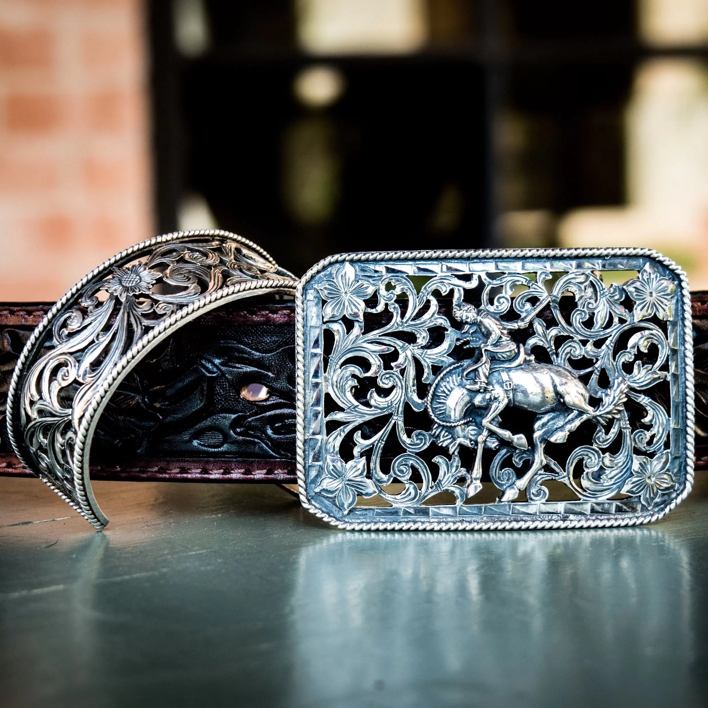 The Filigree Bronc Trophy Buckle