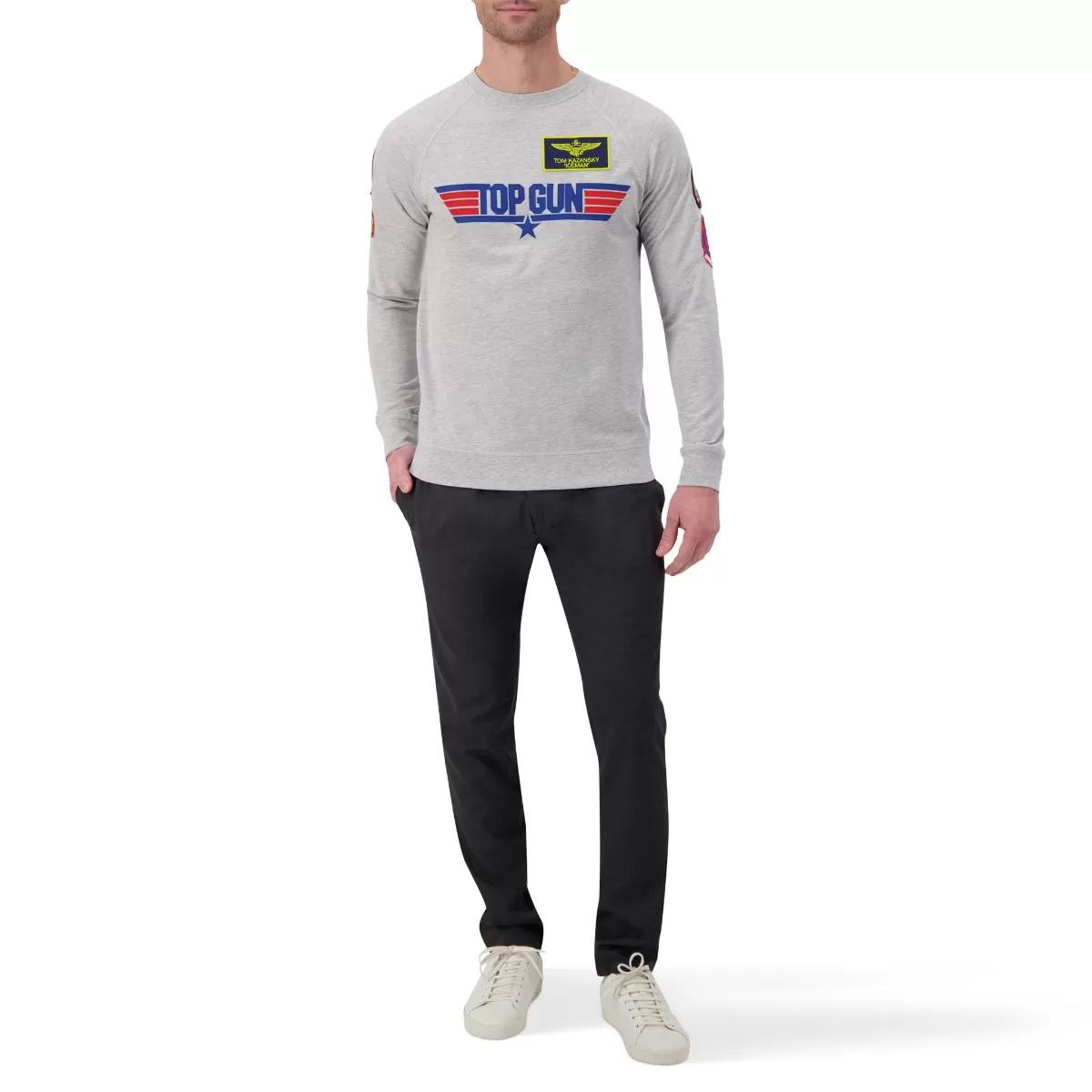 TOP GUN Unisex Logo Sweatshirt - GREY