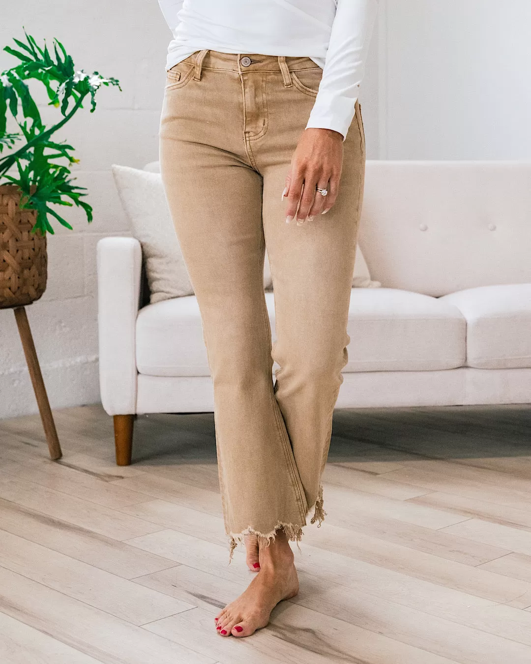 Vervet Croissant Crop Flare Jeans