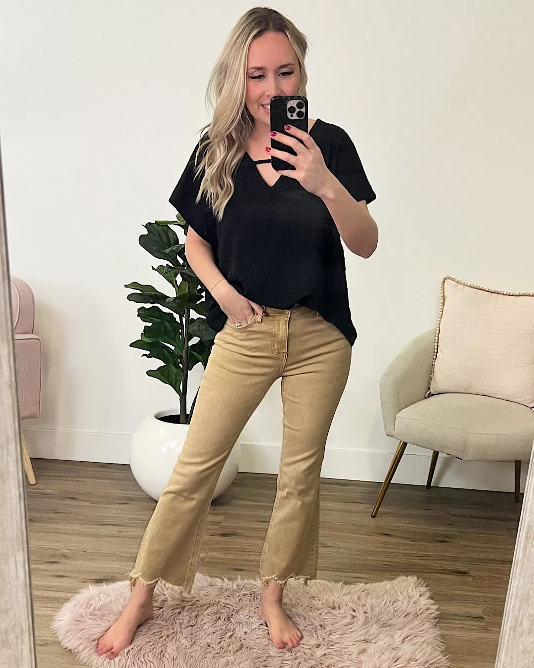 Vervet Croissant Crop Flare Jeans