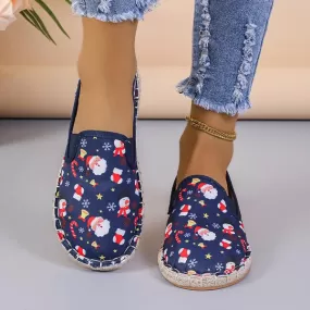 Women's Casual Festival Printed Flat Canvas Shoes 79503866S